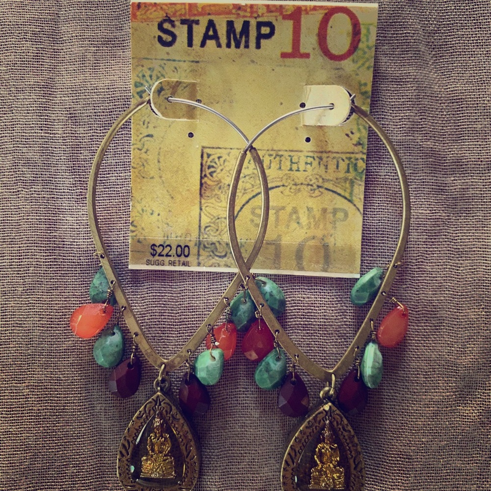 Stamp 10 Antique Earrings
